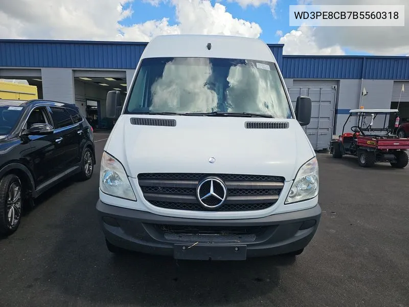 2011 Mercedes-Benz Sprinter 2500 High Roof VIN: WD3PE8CB7B5560318 Lot: 40581203