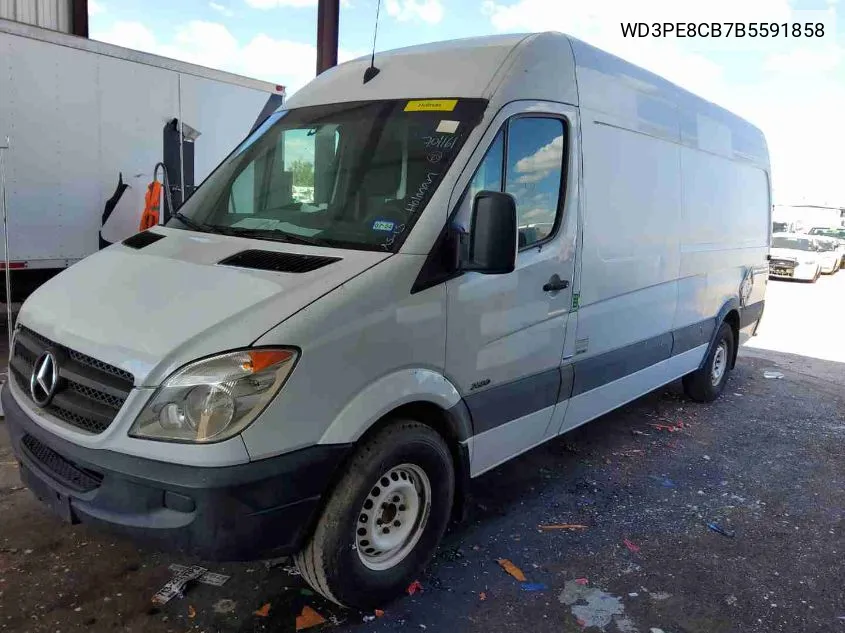 2011 Mercedes-Benz Sprinter 2500 High Roof VIN: WD3PE8CB7B5591858 Lot: 40589063