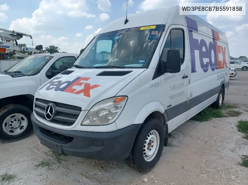 2011 Mercedes-Benz Sprinter 2500 High Roof VIN: WD3PE8CB7B5591858 Lot: 40589063