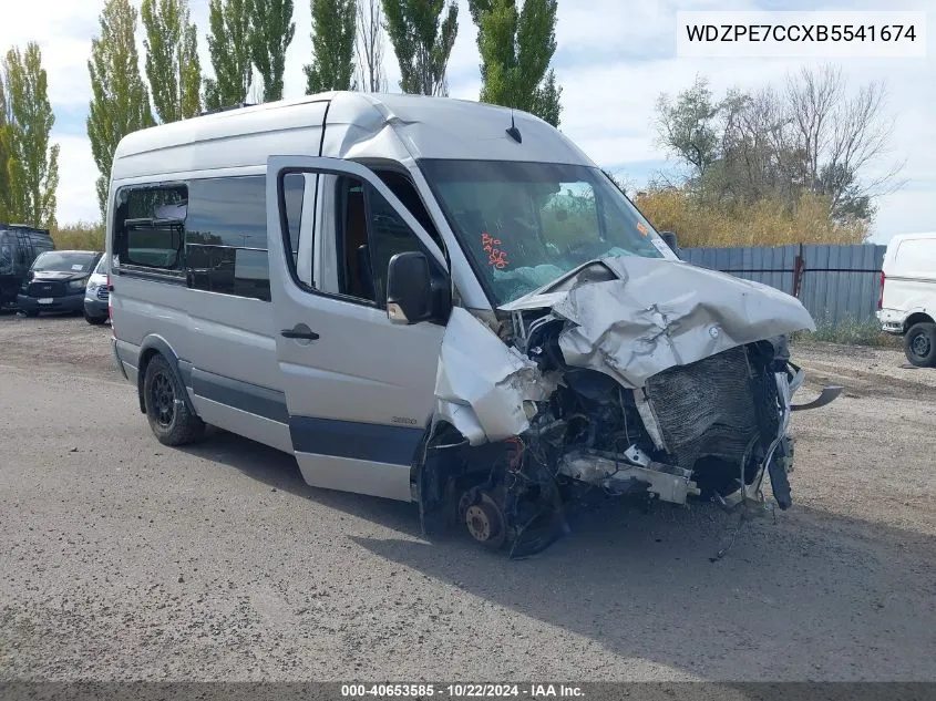 2011 Mercedes-Benz Sprinter 2500 Normal Roof VIN: WDZPE7CCXB5541674 Lot: 40653585