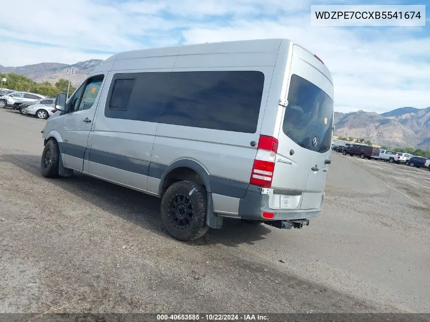 2011 Mercedes-Benz Sprinter 2500 Normal Roof VIN: WDZPE7CCXB5541674 Lot: 40653585