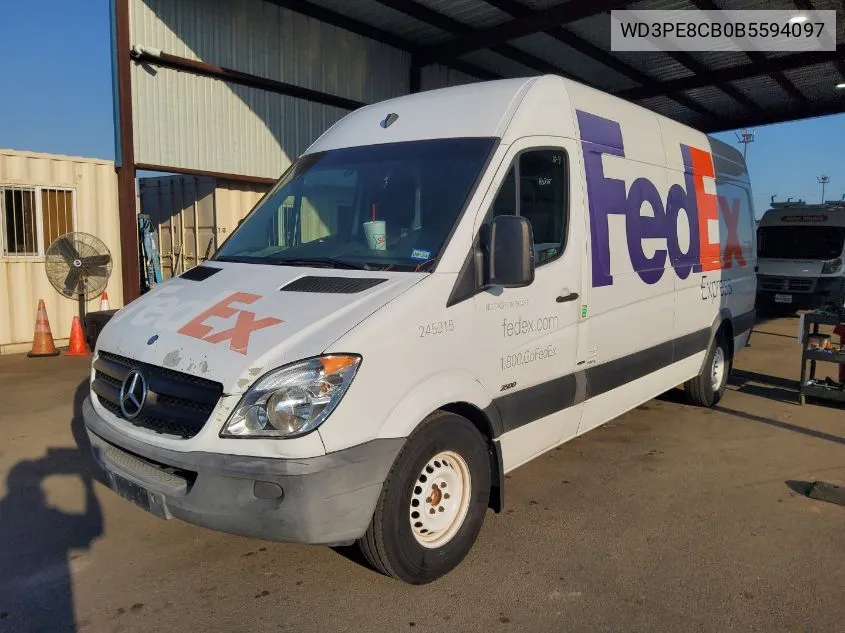 2011 Mercedes-Benz Sprinter 2500 VIN: WD3PE8CB0B5594097 Lot: 40711993