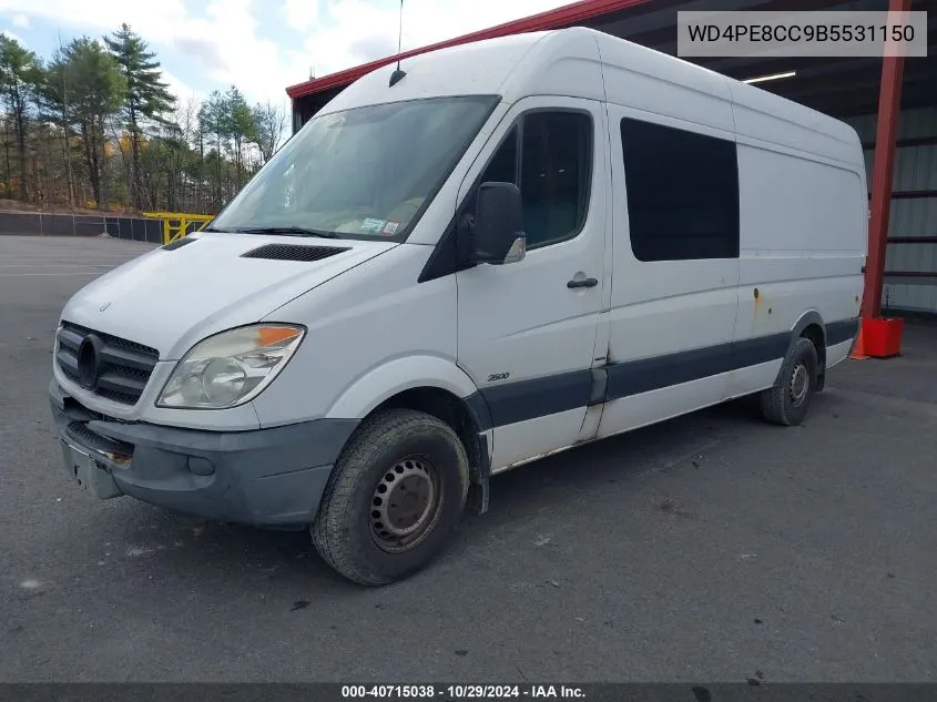 2011 Mercedes-Benz Sprinter 2500 High Roof VIN: WD4PE8CC9B5531150 Lot: 40715038