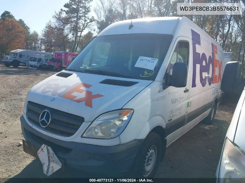 2011 Mercedes-Benz Sprinter 2500 High Roof VIN: WD3PE8CB3B5576631 Lot: 40773121