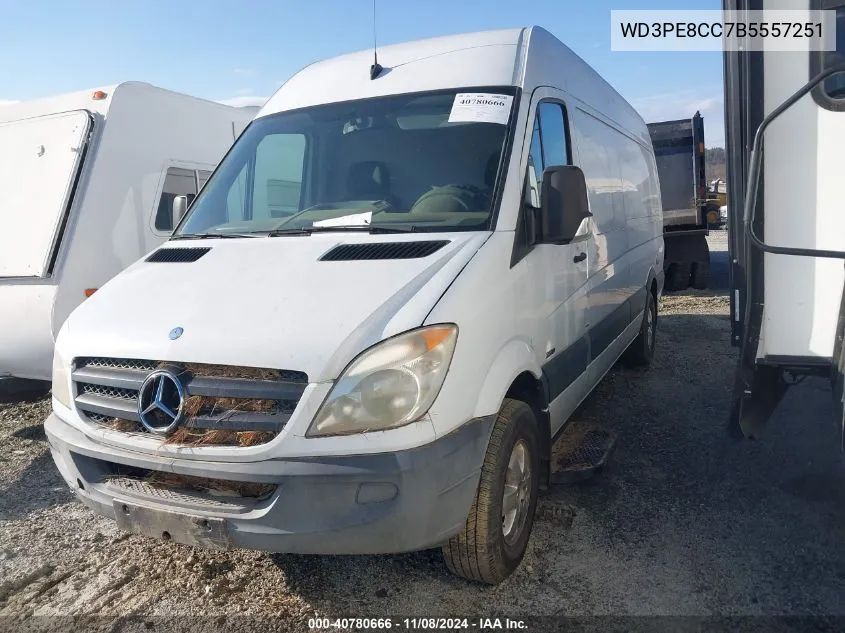 2011 Mercedes-Benz Sprinter 2500 High Roof VIN: WD3PE8CC7B5557251 Lot: 40780666