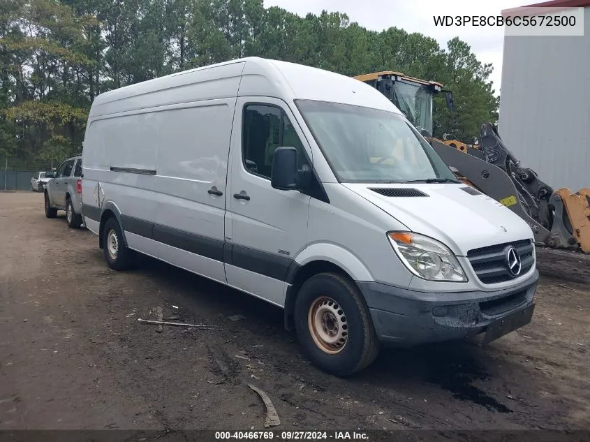 2012 Mercedes-Benz Sprinter 2500 High Roof VIN: WD3PE8CB6C5672500 Lot: 40466769