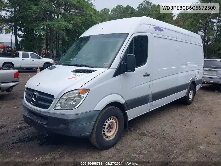 2012 Mercedes-Benz Sprinter 2500 High Roof VIN: WD3PE8CB6C5672500 Lot: 40466769