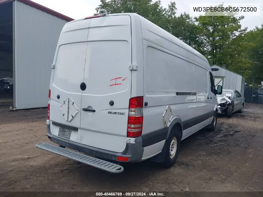 2012 Mercedes-Benz Sprinter 2500 High Roof VIN: WD3PE8CB6C5672500 Lot: 40466769