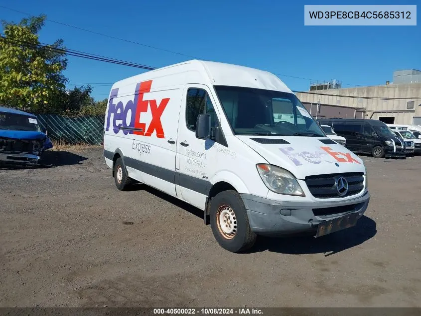 2012 Mercedes-Benz Sprinter 2500 High Roof VIN: WD3PE8CB4C5685312 Lot: 40500022