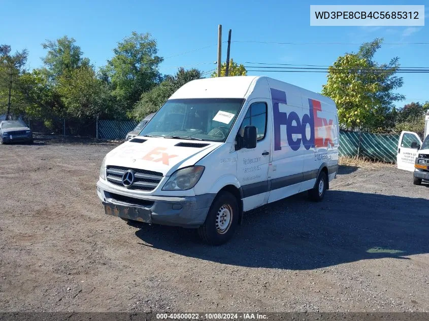 2012 Mercedes-Benz Sprinter 2500 High Roof VIN: WD3PE8CB4C5685312 Lot: 40500022