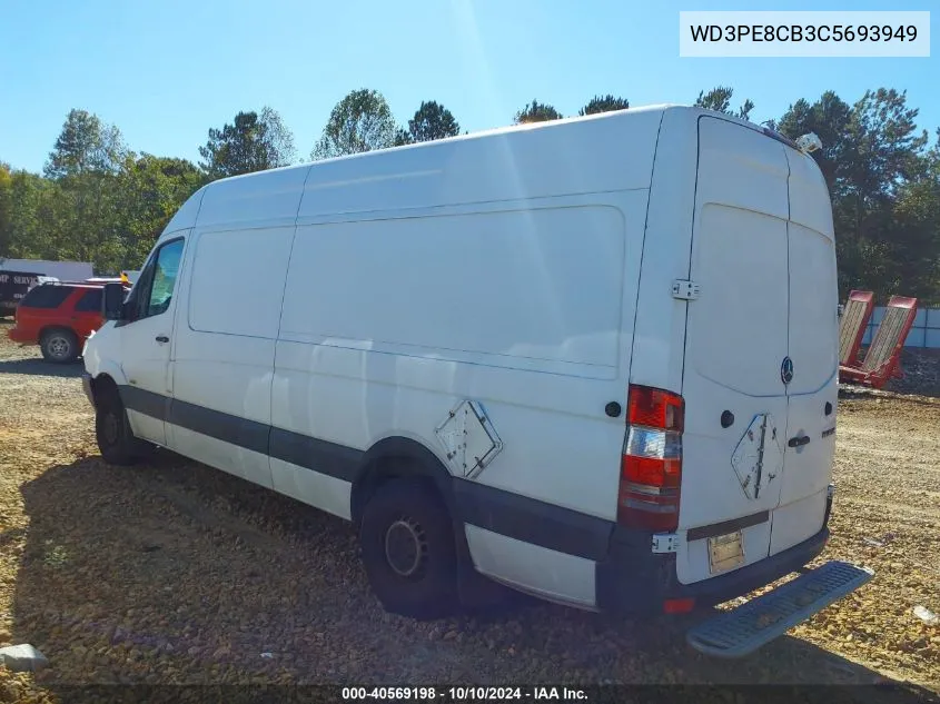 2012 Mercedes-Benz Sprinter 2500 High Roof VIN: WD3PE8CB3C5693949 Lot: 40569198