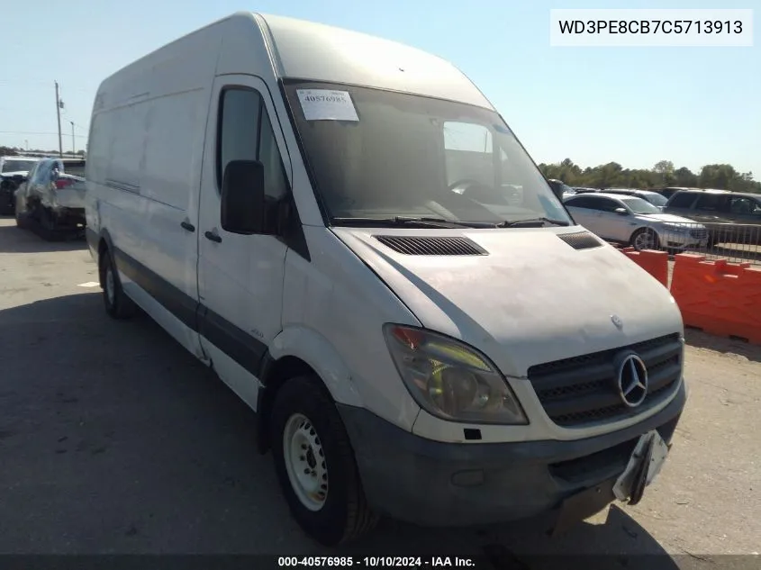 2012 Mercedes-Benz Sprinter 2500 High Roof VIN: WD3PE8CB7C5713913 Lot: 40576985