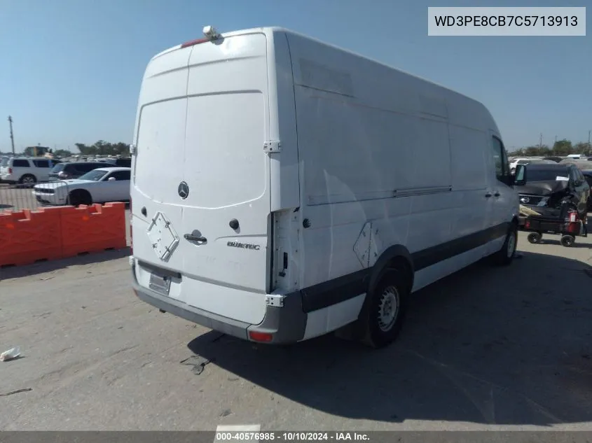 2012 Mercedes-Benz Sprinter 2500 High Roof VIN: WD3PE8CB7C5713913 Lot: 40576985