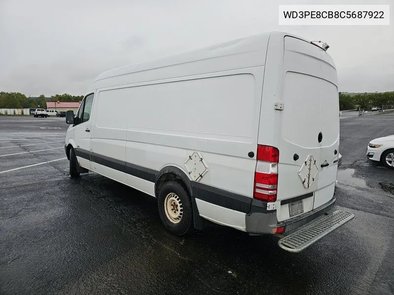 2012 Mercedes-Benz Sprinter 2500 High Roof VIN: WD3PE8CB8C5687922 Lot: 40580887