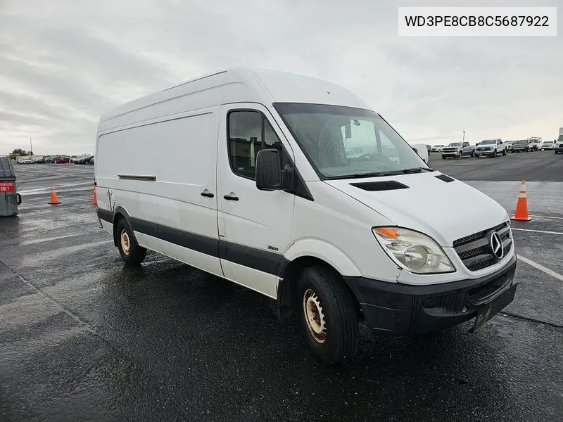 2012 Mercedes-Benz Sprinter 2500 High Roof VIN: WD3PE8CB8C5687922 Lot: 40580887