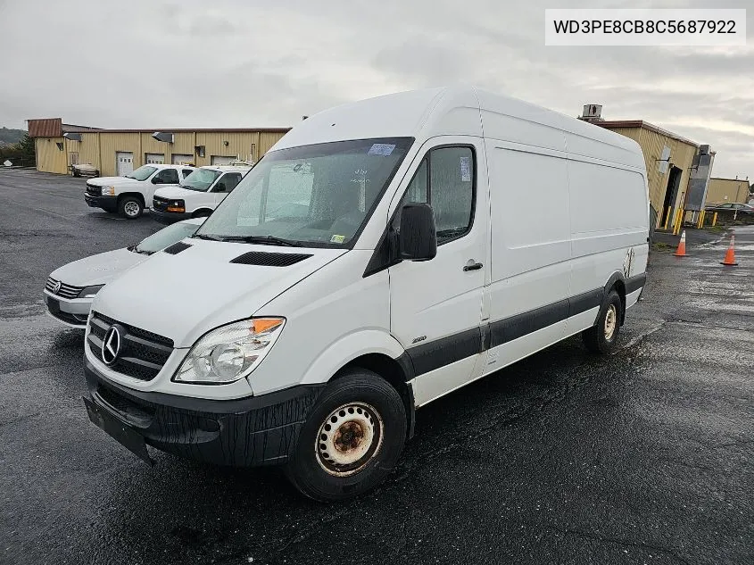 2012 Mercedes-Benz Sprinter 2500 High Roof VIN: WD3PE8CB8C5687922 Lot: 40580887