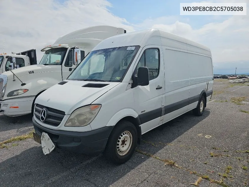 2012 Mercedes-Benz Sprinter 2500 High Roof VIN: WD3PE8CB2C5705038 Lot: 40589020