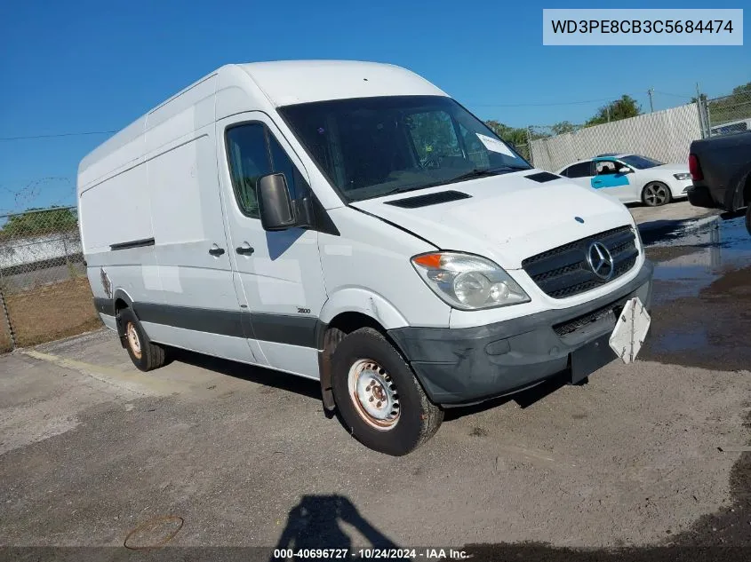 2012 Mercedes-Benz Sprinter 2500 High Roof VIN: WD3PE8CB3C5684474 Lot: 40696727