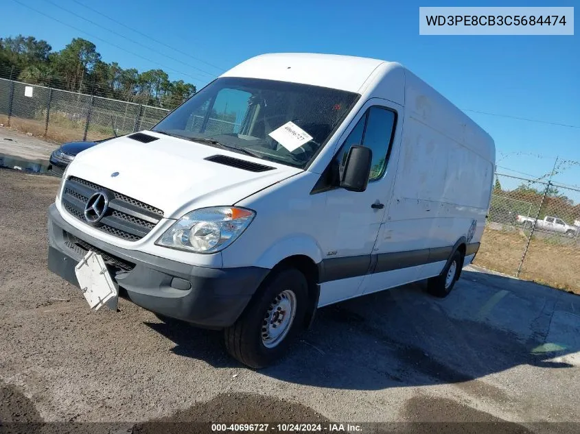 2012 Mercedes-Benz Sprinter 2500 High Roof VIN: WD3PE8CB3C5684474 Lot: 40696727