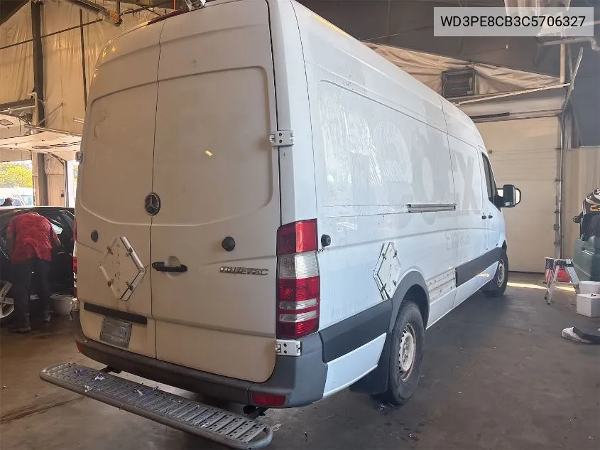 2012 Mercedes-Benz Sprinter 2500 High Roof VIN: WD3PE8CB3C5706327 Lot: 40768340