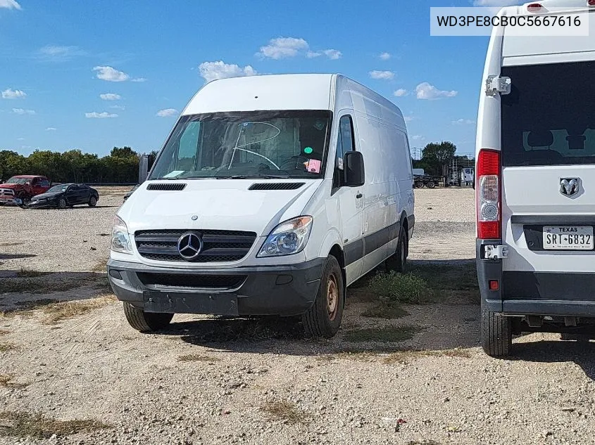 2012 Mercedes-Benz Sprinter 2500 High Roof VIN: WD3PE8CB0C5667616 Lot: 40776334