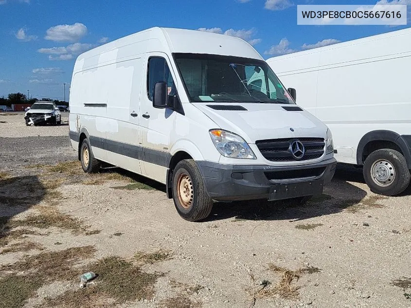 2012 Mercedes-Benz Sprinter 2500 High Roof VIN: WD3PE8CB0C5667616 Lot: 40776334