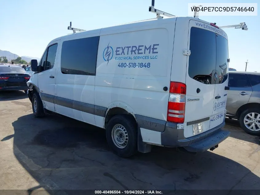 2013 Mercedes-Benz Sprinter 2500 Normal Roof VIN: WD4PE7CC9D5746640 Lot: 40496504