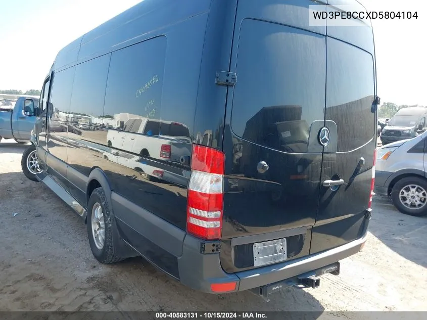 2013 Mercedes-Benz Sprinter 2500 High Roof VIN: WD3PE8CCXD5804104 Lot: 40583131