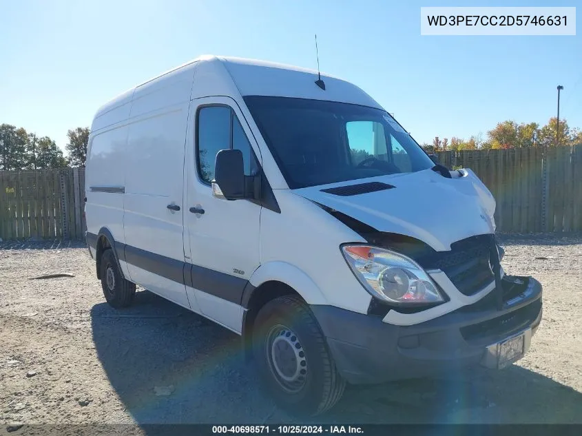 2013 Mercedes-Benz Sprinter 2500 Normal Roof VIN: WD3PE7CC2D5746631 Lot: 40698571