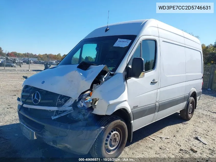 2013 Mercedes-Benz Sprinter 2500 Normal Roof VIN: WD3PE7CC2D5746631 Lot: 40698571