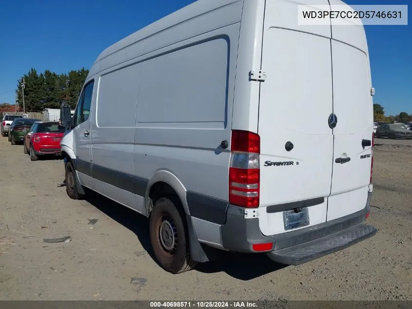 2013 Mercedes-Benz Sprinter 2500 Normal Roof VIN: WD3PE7CC2D5746631 Lot: 40698571