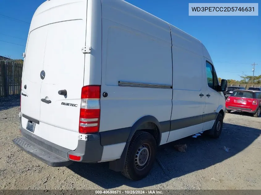 2013 Mercedes-Benz Sprinter 2500 Normal Roof VIN: WD3PE7CC2D5746631 Lot: 40698571