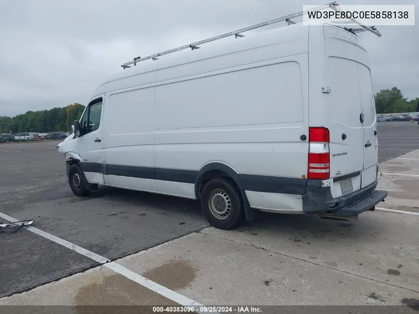 2014 Mercedes-Benz Sprinter 2500 High Roof VIN: WD3PE8DC0E5858138 Lot: 40383096