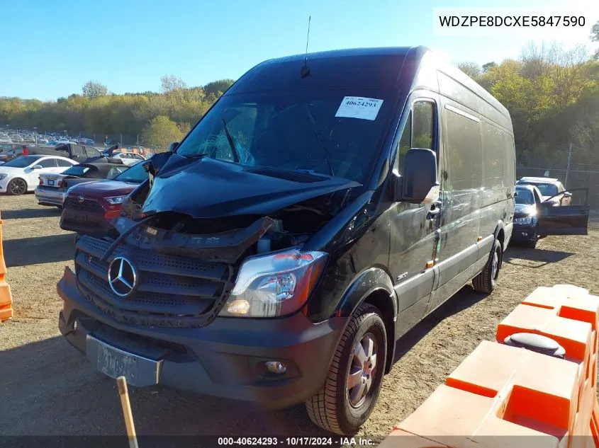 2014 Mercedes-Benz Sprinter 2500 High Roof VIN: WDZPE8DCXE5847590 Lot: 40624293