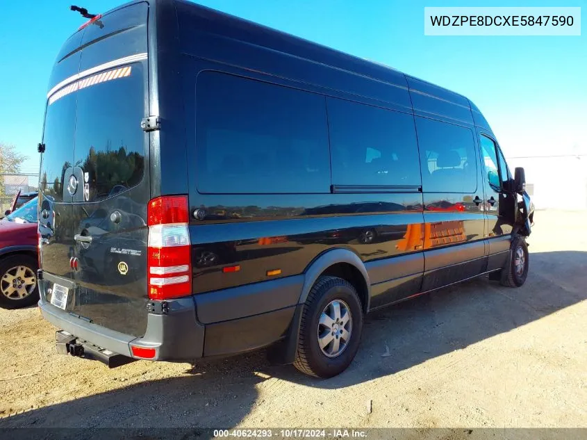 2014 Mercedes-Benz Sprinter 2500 High Roof VIN: WDZPE8DCXE5847590 Lot: 40624293