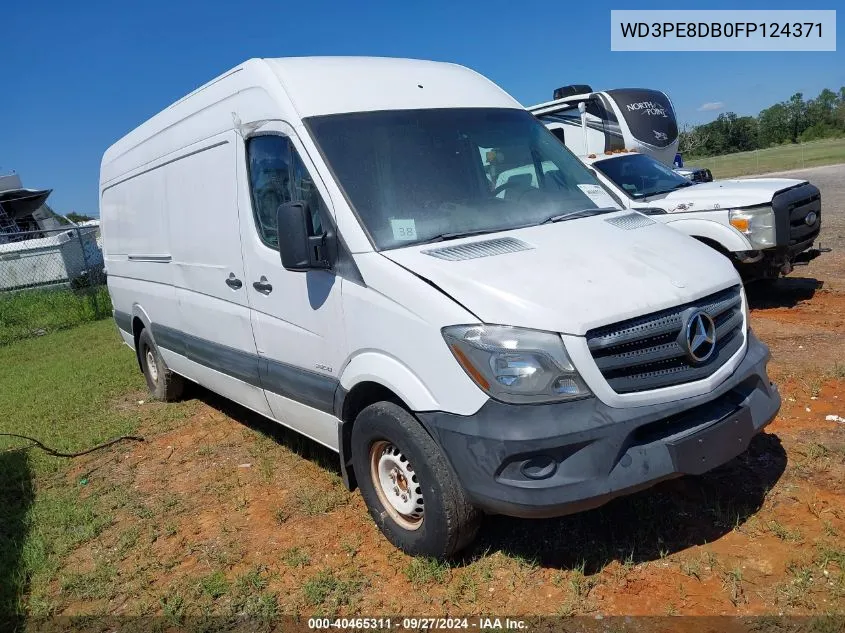 2015 Mercedes-Benz Sprinter 2500 High Roof VIN: WD3PE8DB0FP124371 Lot: 40465311