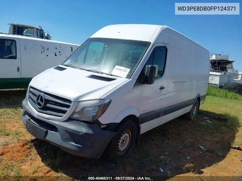 2015 Mercedes-Benz Sprinter 2500 High Roof VIN: WD3PE8DB0FP124371 Lot: 40465311