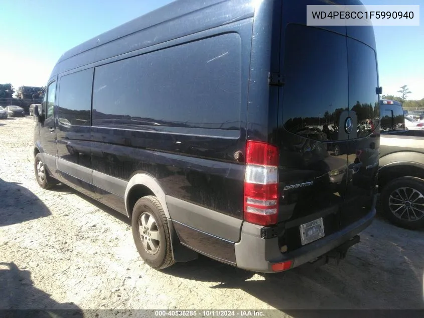 2015 Mercedes-Benz Sprinter 2500 VIN: WD4PE8CC1F5990940 Lot: 40536285