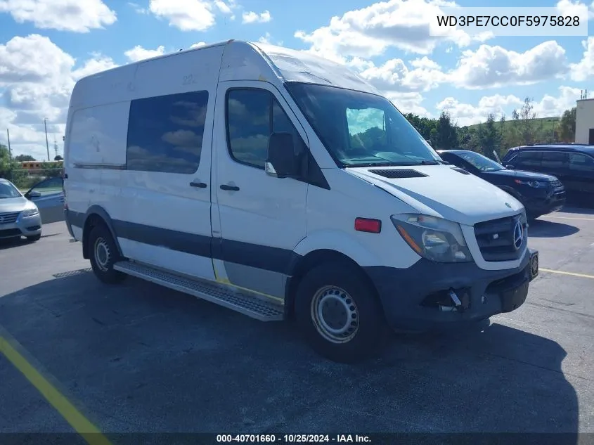 2015 Mercedes-Benz Sprinter 2500 Normal Roof VIN: WD3PE7CC0F5975828 Lot: 40701660