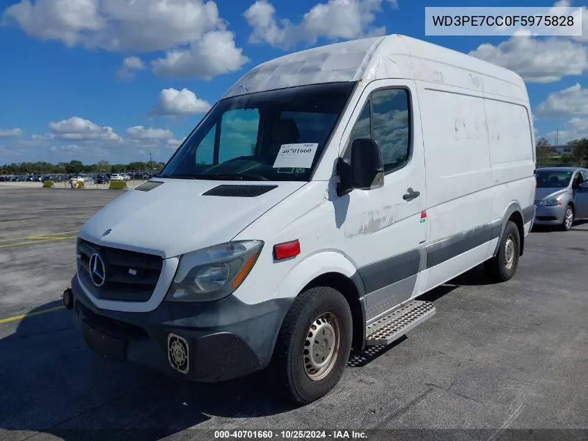 2015 Mercedes-Benz Sprinter 2500 Normal Roof VIN: WD3PE7CC0F5975828 Lot: 40701660