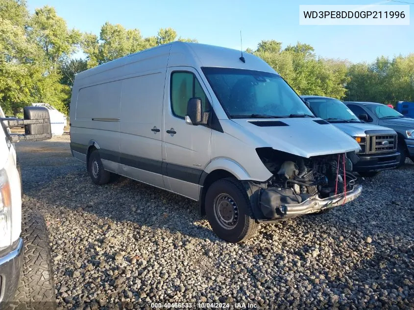 2016 Mercedes-Benz Sprinter 2500 High Roof/High Roof VIN: WD3PE8DD0GP211996 Lot: 40466533