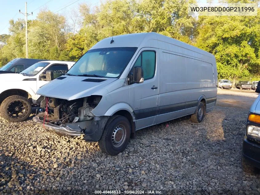 2016 Mercedes-Benz Sprinter 2500 High Roof/High Roof VIN: WD3PE8DD0GP211996 Lot: 40466533