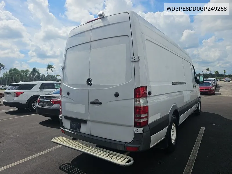 2016 Mercedes-Benz Sprinter 2500 High Roof/High Roof VIN: WD3PE8DD0GP249258 Lot: 40649033