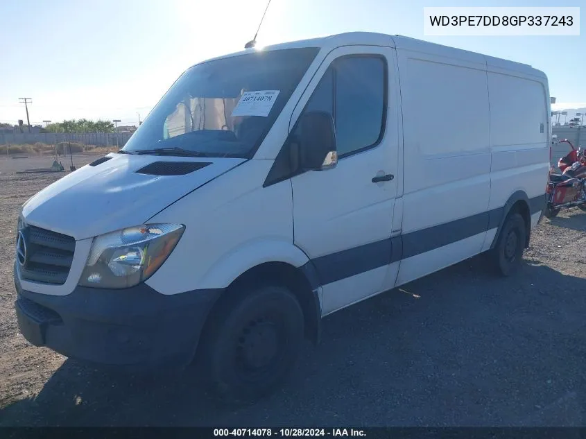 2016 Mercedes-Benz Sprinter 2500 Normal Roof VIN: WD3PE7DD8GP337243 Lot: 40714078