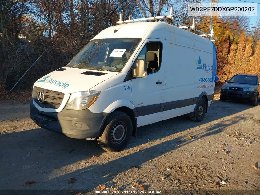 2016 Mercedes-Benz Sprinter 2500 Normal Roof VIN: WD3PE7DDXGP200207 Lot: 40787038