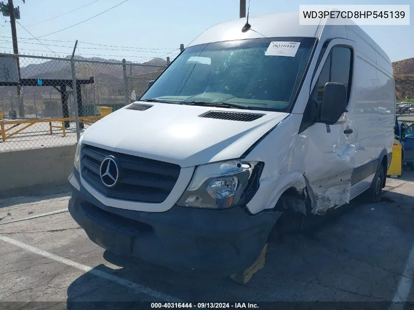 2017 Mercedes-Benz Sprinter 2500 VIN: WD3PE7CD8HP545139 Lot: 40316444