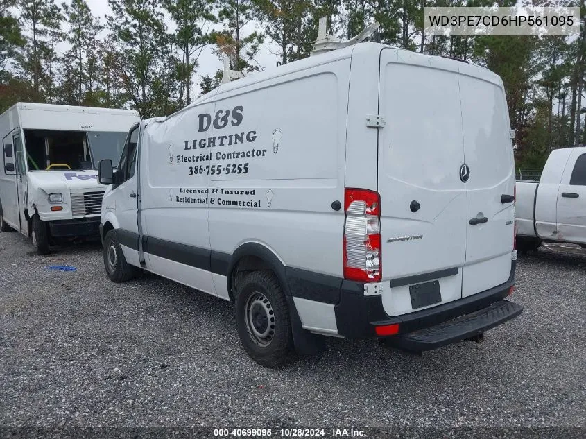 2017 Mercedes-Benz Sprinter 2500 Standard Roof V6 VIN: WD3PE7CD6HP561095 Lot: 40699095