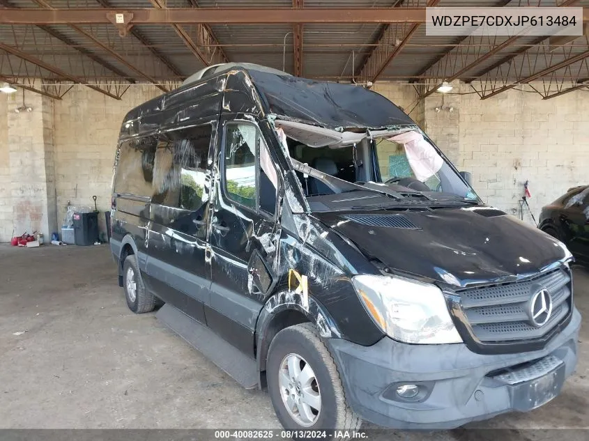 2018 Mercedes-Benz Sprinter 2500 Standard Roof V6 VIN: WDZPE7CDXJP613484 Lot: 40082625