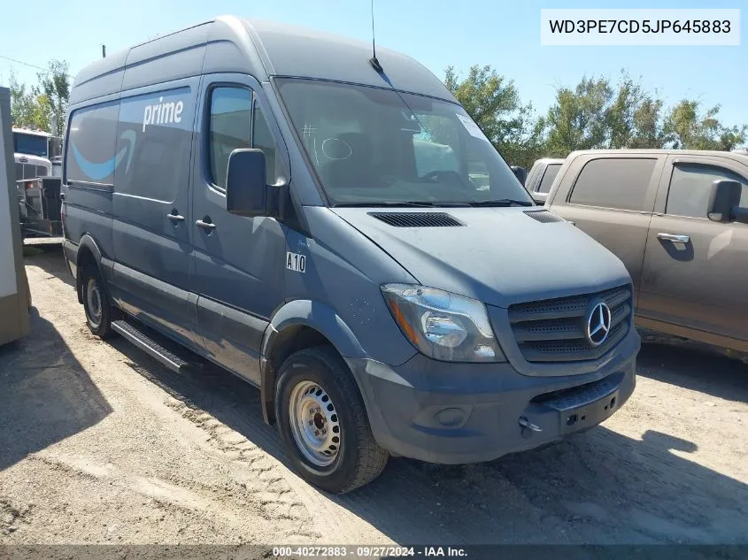 2018 Mercedes-Benz Sprinter 2500 Standard Roof V6 VIN: WD3PE7CD5JP645883 Lot: 40272883