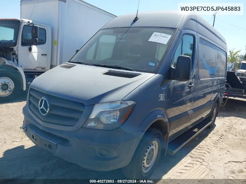 2018 Mercedes-Benz Sprinter 2500 Standard Roof V6 VIN: WD3PE7CD5JP645883 Lot: 40272883